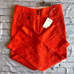 J. Crew High-waisted Kickout Crop Pant  Grasscloth AN015 Orange New With Tags 4